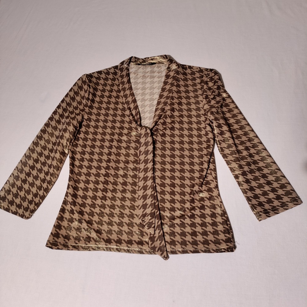 Sinequanone France Women Blouse - No Size or Content Tag Brown Golden Lovely